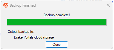 Backup complete